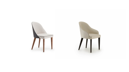Sedia JUDY in tessuto e pelle | OUTLET