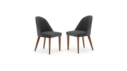 Set di due sedie JUDY Tessuto | OUTLET