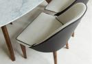 Sedia Judy in tessuto e pelle- BertO Outlet