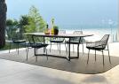 Tavolo CJ in pietra lavica con sedie Jackie outdoor - Arredamento Outdoor BertO