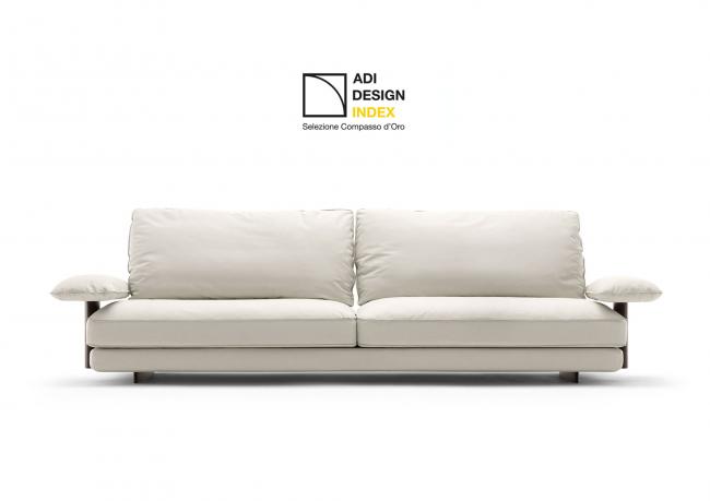Divano moderno in pelle David - BertO 