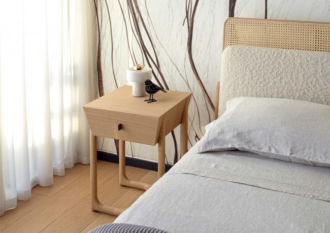 Comodino di design in rovere Serenas - BertO