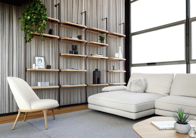 Libreria di design in rovere Ian a CASA BertO 
