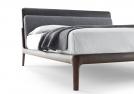 letto bowery in legno noce canaletto dark oil - Outlet 