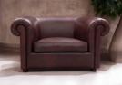 Poltrona classica in pelle York - Outlet 