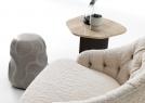 Pouf di Design Stardust, Poltrona Emilia Capitonnè e Tavolini Passenger - BertO