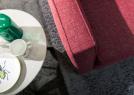 Divano in tessuto rosso Robinson trasformabile in letto