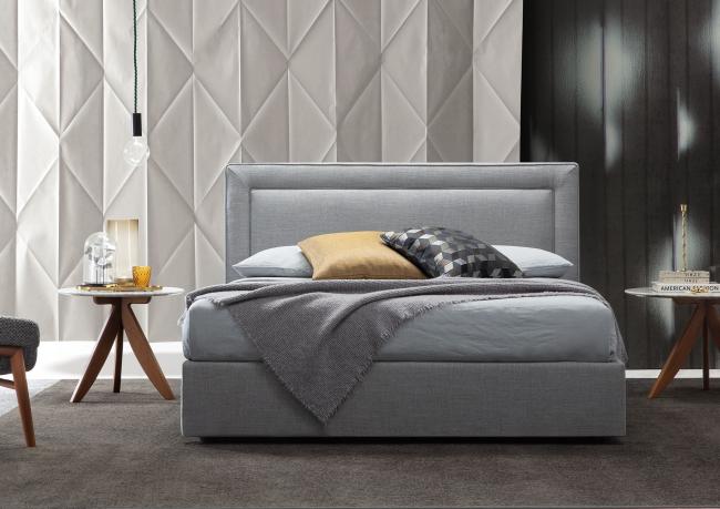 Letto elegante Cassandra -  cm L.180 x P.206 x H.110 - rete cm 170 x P.190 - BertO Prima