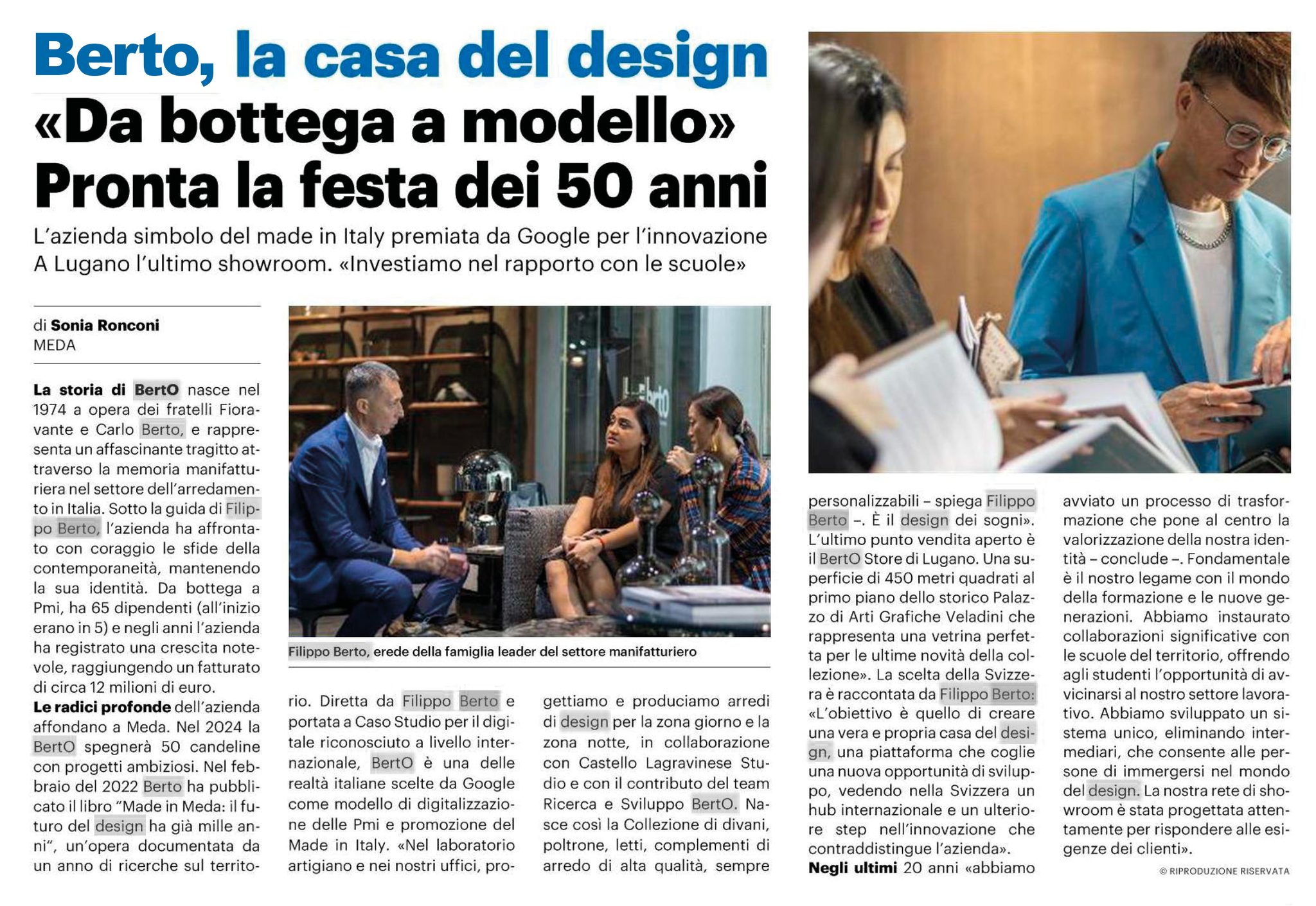 Caso Studio BertO su Il Giorno Caso Studio BertO su Il Giorno