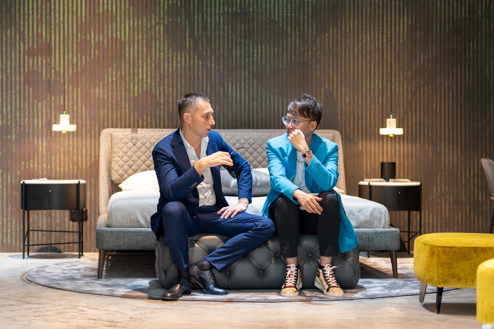 Filippo Berto e cliente - Inaugurazione Showroom Berto Singapore Filippo Berto e cliente - Inaugurazione Showroom Berto Singapore