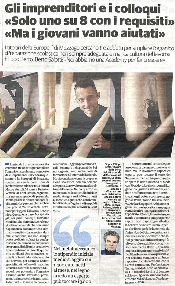 Formazione dei Giovani: Intervista Filippo Berto il Cittadino Intervista Filippo Berto il Cittadino: Formazione dei Giovani